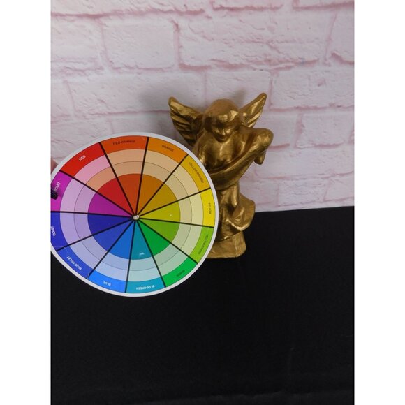 Vintage Gold Paper Mache Banner Angel 12" Holiday Décor Unique - Picture 9 of 9